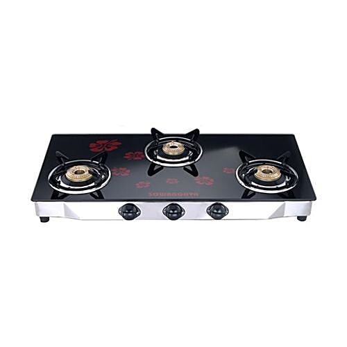 Buy Sowbaghya Gas Stove 3 Burner, Glass Top Online at Best Price of Rs null bigbasket
