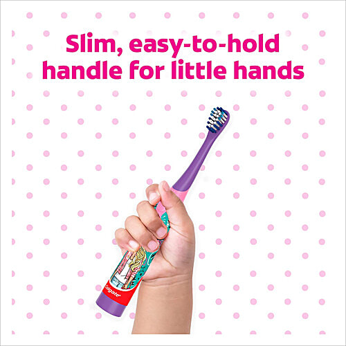 Colgate Kids Battery Powered Electric Toothbrush - Barbie, Extra Soft Bristles, Age 3+, 1 pc Lightweight