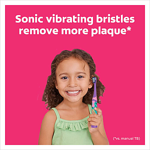 Colgate Kids Battery Powered Electric Toothbrush - Barbie, Extra Soft Bristles, Age 3+, 1 pc Lightweight