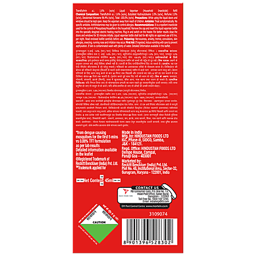 Mortein Insta Mosquito Repellent Liquid Refill - 100% Protection from Dengue Mosquitoes, Twin Pack, 70 ml  