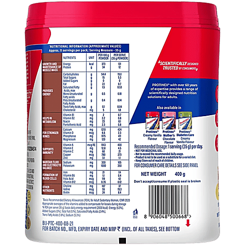 Protinex Nutritional Drink Mix - Rich Chocolate Flavour, 400 g Jar Everyday Health, Health Supplement