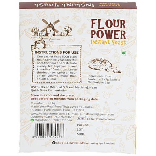 Buy Yellow Crumb Flour Power Instant Dry Yeast Online at Best Price