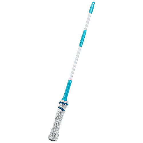 Prestige Twister Mop - Iron, With Rod, 4.19 ft, White & Blue, 1 pc  