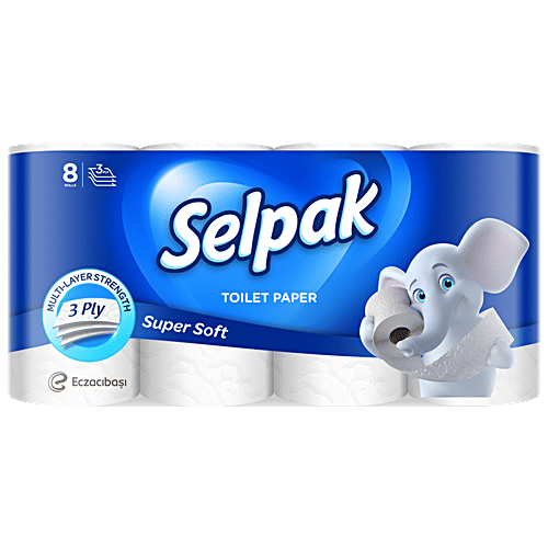 Selpak Super Soft Toilet Paper - 3 Ply, 1 pc (8 Rolls)