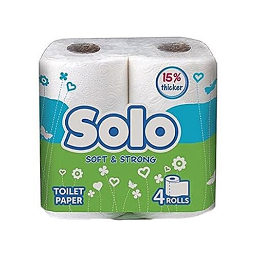 Buy Solo Imported Toilet Tissue Paper Soft & Strong, Plain 2Ply