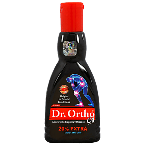 Dr. Ortho Ayurvedic Medicinal Oil, 120 ml 100ml + 20 ml Extra 