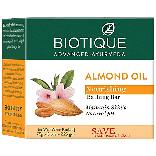Buy BIOTIQUE Almond Oil Nourishing Bathing Bar Online at Best Price of