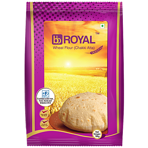 bb Royal Chakki-Fresh-Wheat-Atta/Godihittu - Fortified, 10 kg  