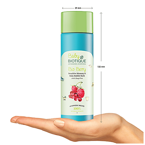 BIOTIQUE Bio Berry Sensitive Mommy & Baby Bubble Bath, 120 ml  100% Soap Free