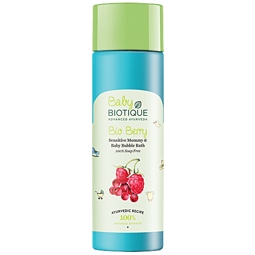 BIOTIQUE Bio Berry Sensitive Mommy & Baby Bubble Bath, 120 ml  100% Soap Free