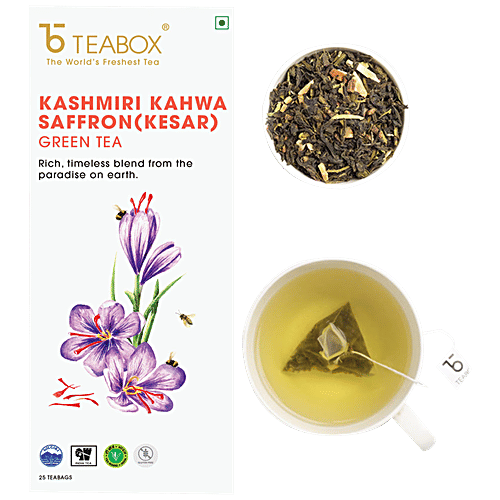 Buy Teabox Green Tea Kashmiri Kahwa Blend 16 Pcs Online At Best Price