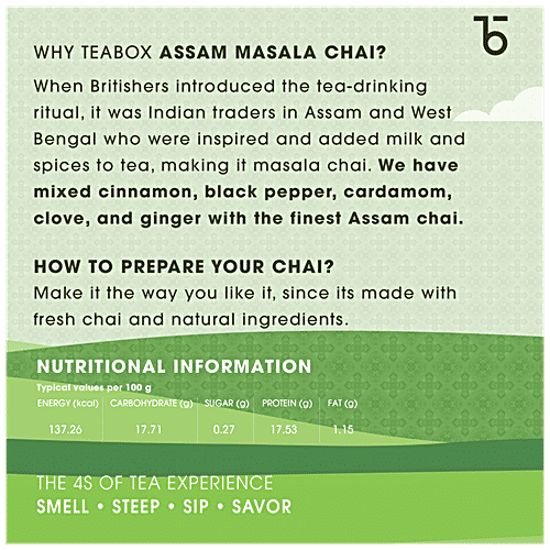 Buy Teabox Chai Assam Masala 100 All Natural Spices 100 Gm Online At