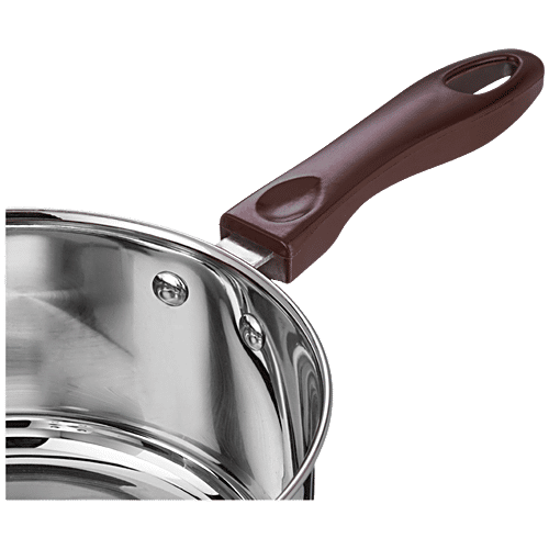 Vinod Vinod Stainless Steel Saucepan - Induction Base, Dishwasher Safe, 3 mm, With Handle, Regular, 1.4 L  