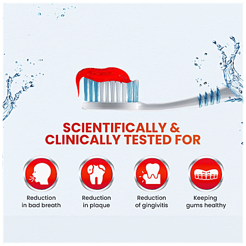 Dabur Red Gel Ayurvedic Toothpaste - Controls bad breath, plaque, gingivitis, toothache, 150 g Potent Ayurvedic Ingredients