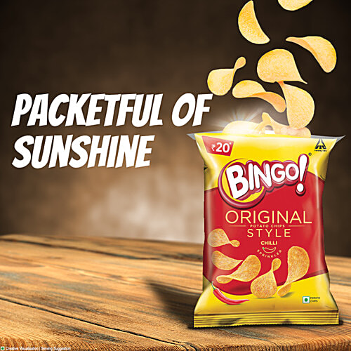 Buy Bingo Flat Cut Spicy Potato Chips Original Style Chilli Sprinkled