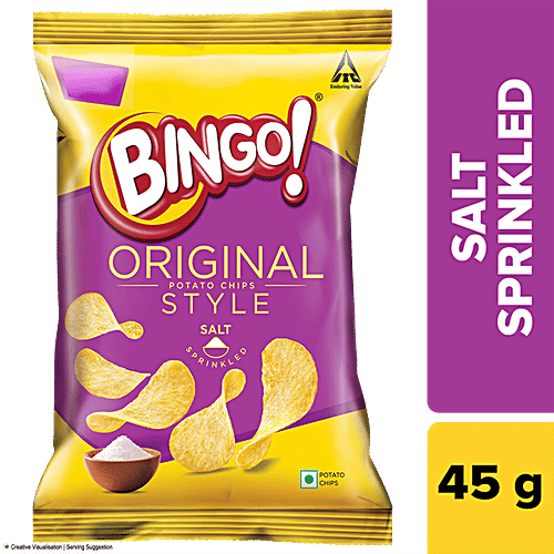 Buy Bingo! Flat Cut Salted Potato Chips Original Style, Salt