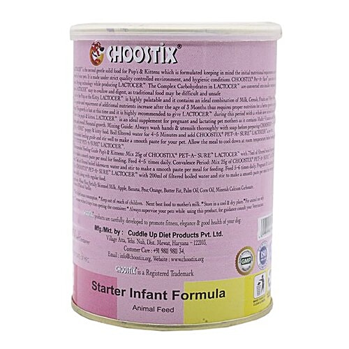 Choostix Pet-A-Sure Lactocer - For Puppies & Kittens, Milk, Cereals & Fruits, 400 g  Weaning Nutrition