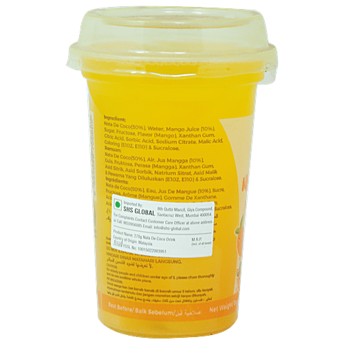 Dolphin  Juice Drink With Nata De Coco - Mango, 270 ml  