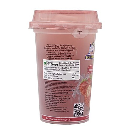 Dolphin  Juice Drink With Nata De Coco - Strawberry, 270 ml  