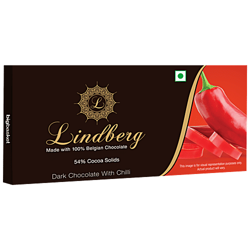 Lindberg Chilli - Pure Belgian Dark Chocolate, 50 g  