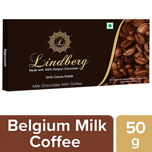 Lindberg Coffee - Pure Belgian Milk Chocolate, 50 g  