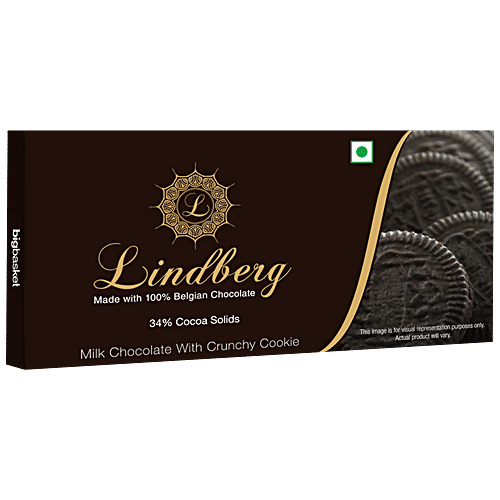 Lindberg Crunchy Cookie - Pure Belgian Milk Chocolate, 50 g  