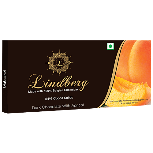 Lindberg Apricot - Pure Belgian Dark Chocolate, 50 g  