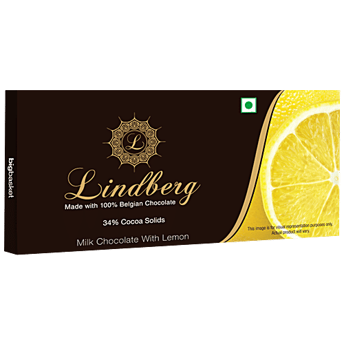 Lindberg Lemon - Pure Belgian Milk Chocolate, 50 g  