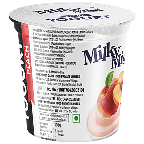 Buy Milky Mist Fruit Yoghurt Peach 100 Gm Online At Best Price of Rs 55