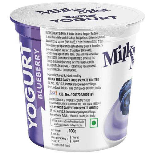 Milky Mist Fruit Yoghurt - Blueberry, 100 g  