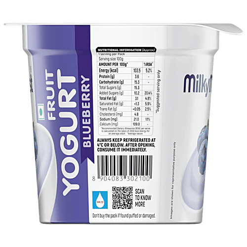 Milky Mist Fruit Yoghurt - Blueberry, 100 g  