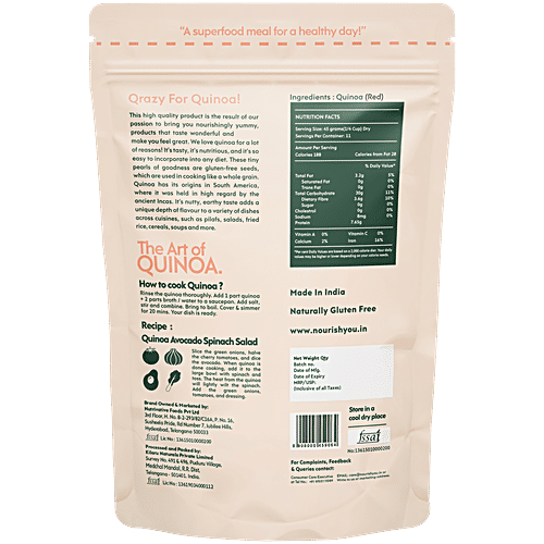 Nourish you Red Quinoa - Gluten Free, 500 g  Weight Loss diet food