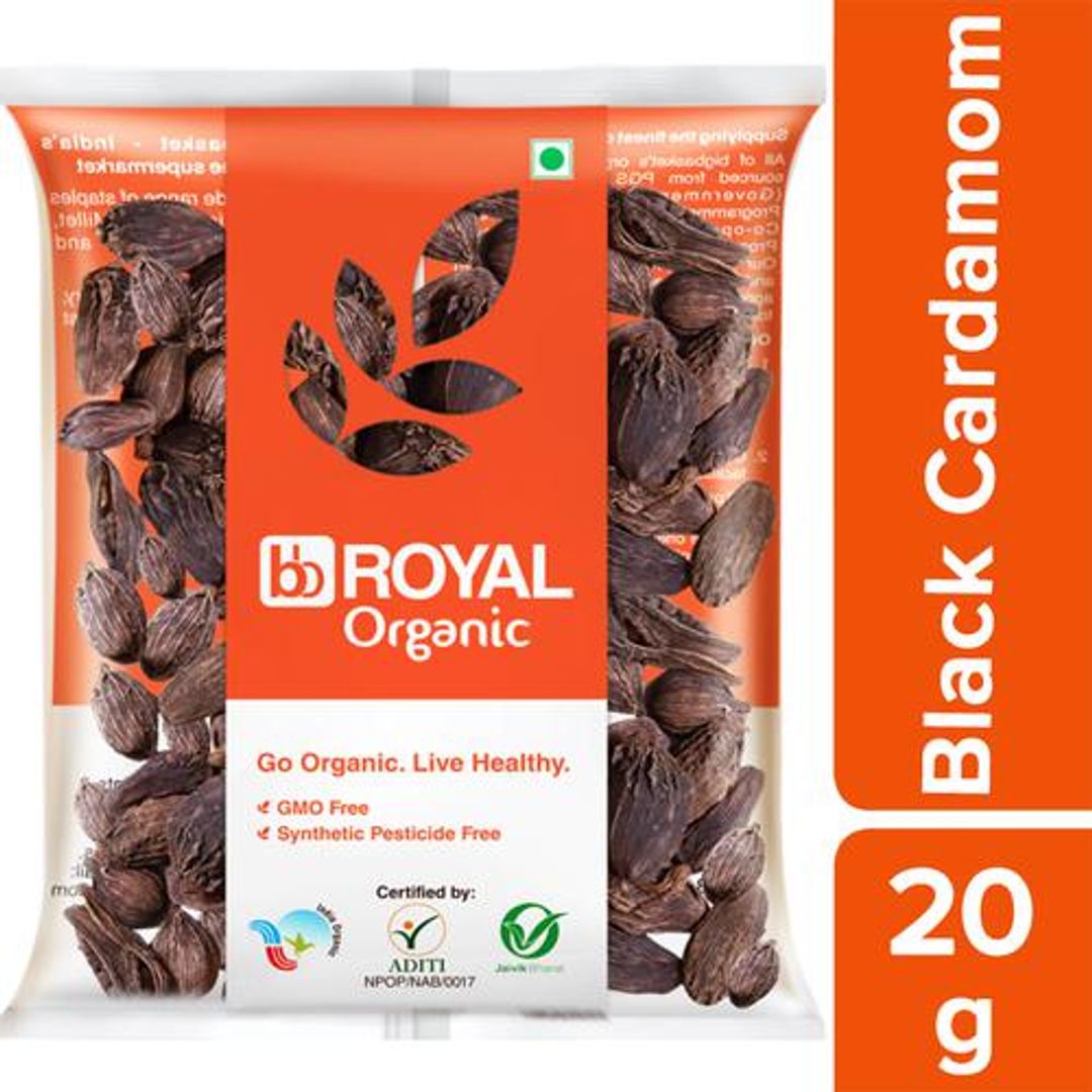 BB Royal Organic - Cardamom/Elaichi Black, 20 g 