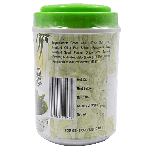 SOHNA Pickle - Green Chilli, 1 kg