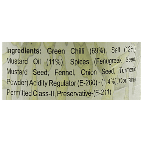 SOHNA Pickle - Green Chilli, 1 kg