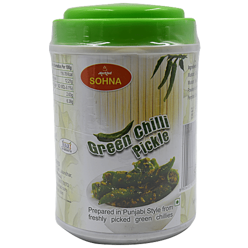 SOHNA Pickle - Green Chilli, 1 kg