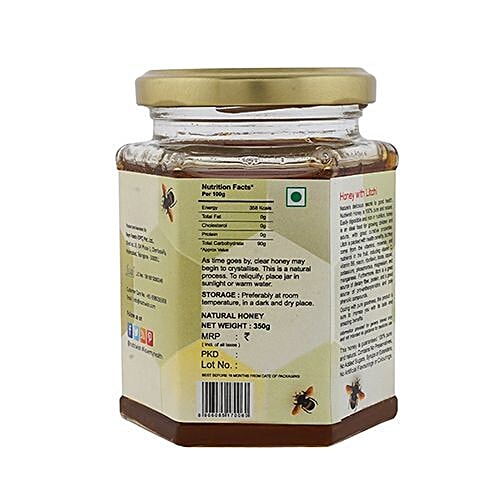 NUTRIWISH 100% Pure Honey - Infused With Litchi, 350 g  