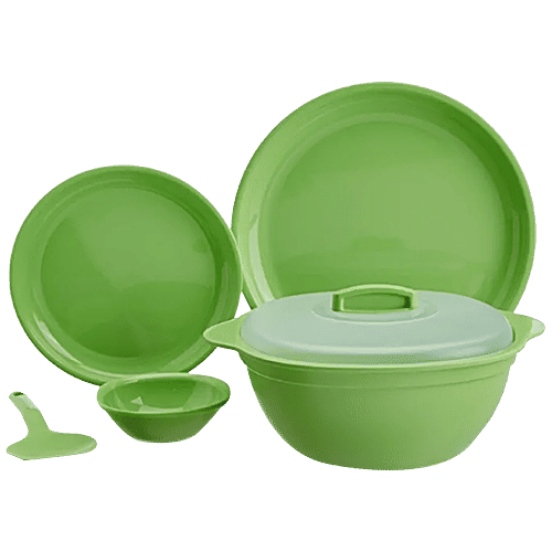 Buy Signoraware Dinner Set Plastic, Plain, Parrot Green Online at