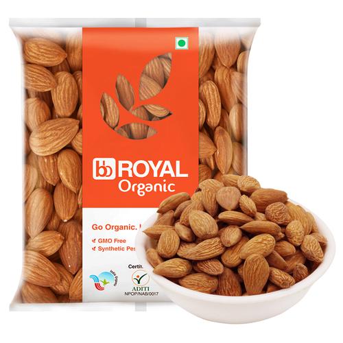 BB Royal Organic - Almond/Badam, 500 g  GMO Free, Synthetic Pesticide Free