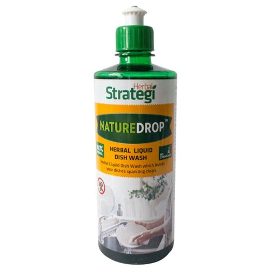 Herbal Strategi Naturedrop Liquid Dish Wash - Herbal, 500 ml 