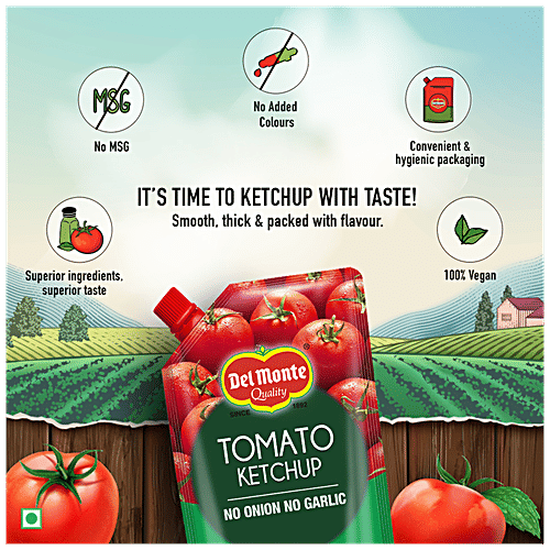 Del Monte Tomato Ketchup - No Onion No Garlic, 950 g Spout 