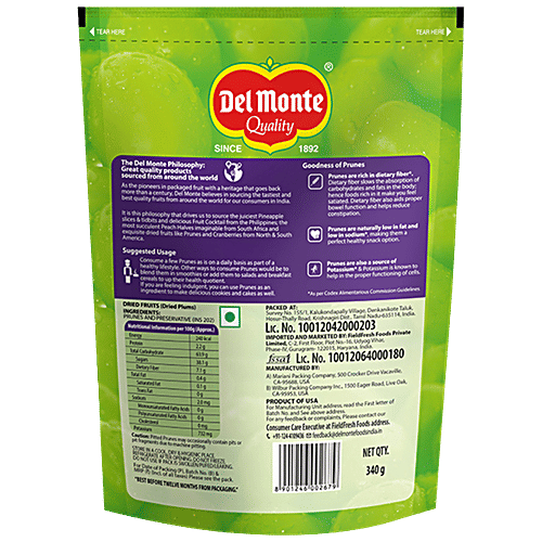 Del Monte Prunes, 340 g  Rich in Dietary Fibre