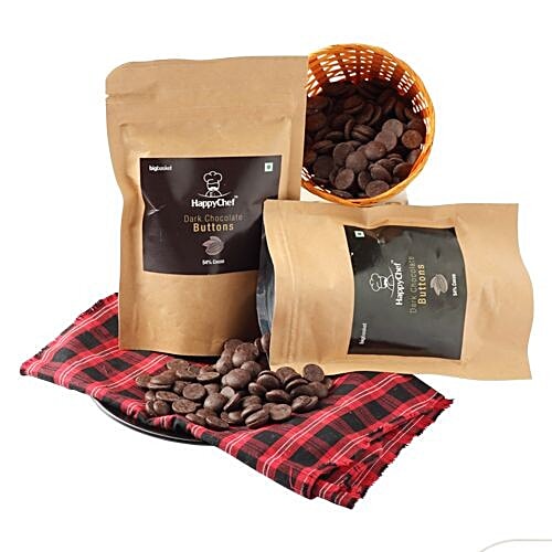 HappyChef Dark Chocolate Buttons, 100 g
