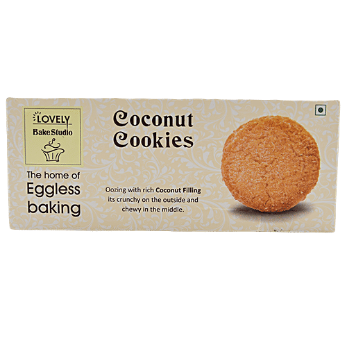 Buy Lovely Bake Studio Coconut Cookies 100 Eggless Online at Best