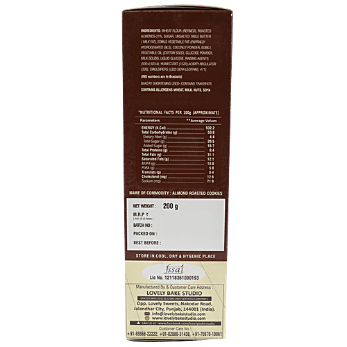 Lovely Bake Studio Cookies - Almond Roasted, 200 g  