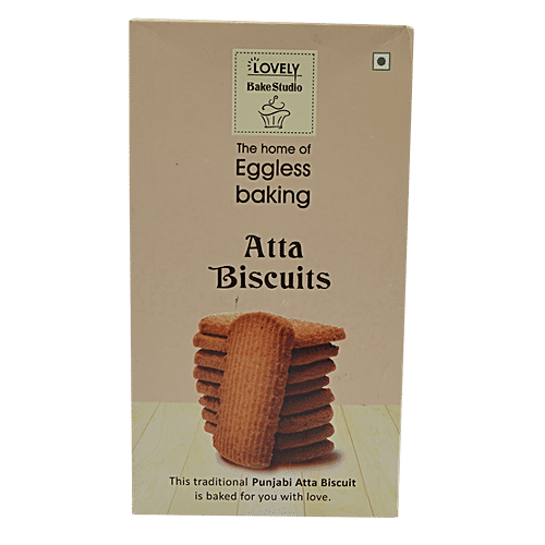 Buy Lovely Bake Studio Atta Biscuits 100 Eggless Online at Best