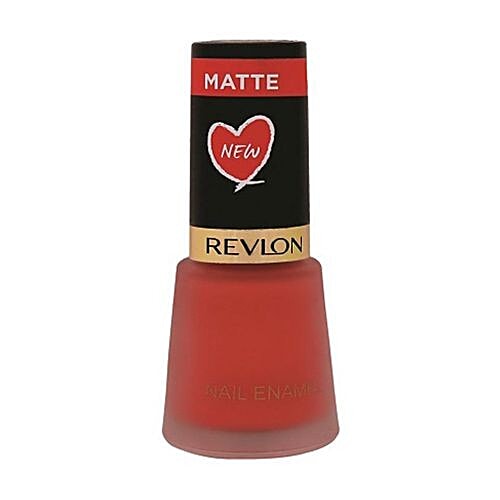 Revlon Nail Enamel Matte, 8 ml Coral Matte Chip-Resistant