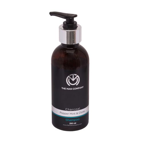 The Man Company Charcoal Shampoo with Pepper Mint & Clove Essential Oils, 250 ml  