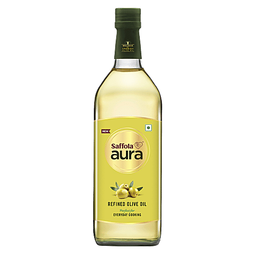 Buy Saffola Aura Refined Olive Flaxseed Oil 1 Ltr Online At Best Price