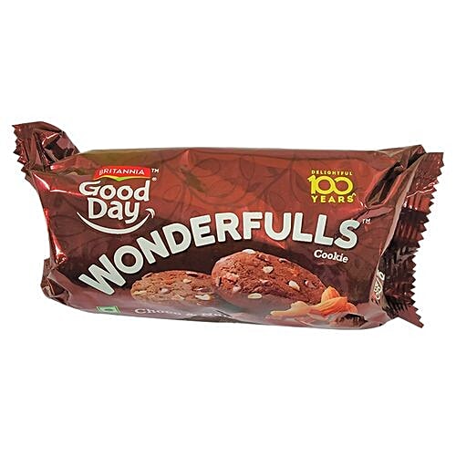 Britannia Good Day Wonderfulls Choco & Nuts Cookie, 75 g  Zero Trans Fatty Acids